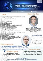 [CALL FOR PAPER] Invitation to submit papers for VSSCM 2023