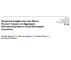 Những bằng chứng thực nghiệm về tác động của các yếu tố vĩ mô đến mức độ khởi nghiệp tổng thể tại các quốc gia kém phát triển– Công bố quốc tế của CSTRAD